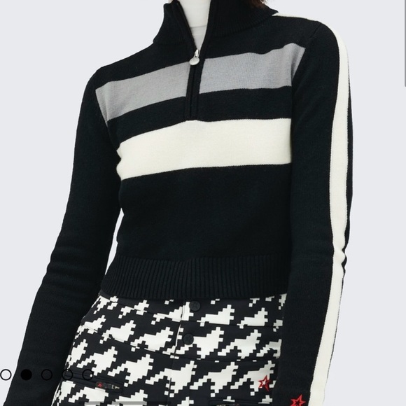 NWT perfect moment Mania black crop sweater - Picture 2 of 10